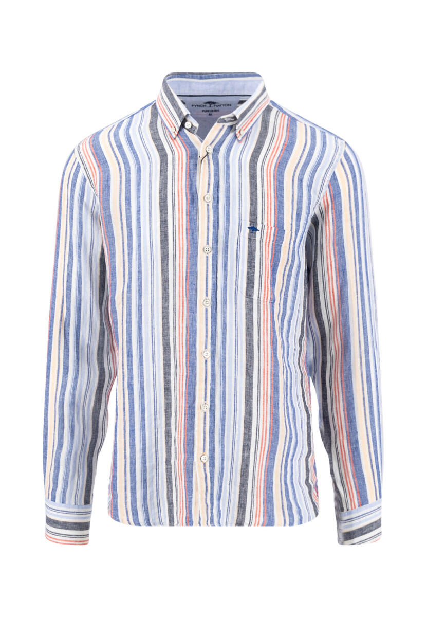 Chemise en lin à rayures