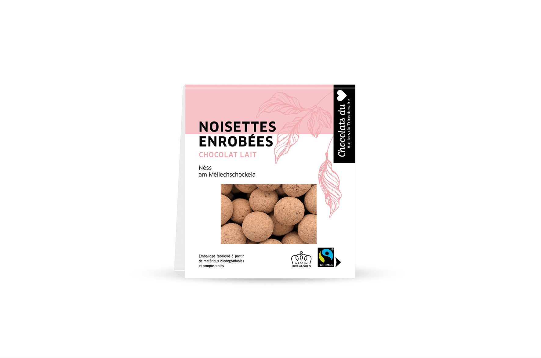 Noisettes enrobées de chocolat au lait Fairtrade (80g)