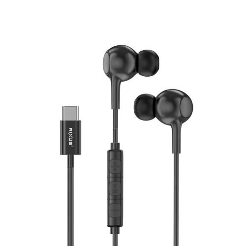 Rixus RXHD56C USB-C kabelgebundene Earbud-Kopfhörer Wi