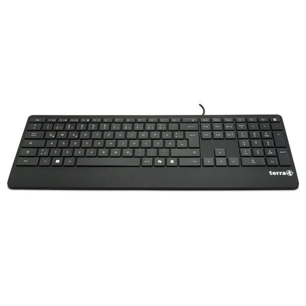 TERRA Keyboard 4000 Corded [DE] USB black Copilot  QWERTZ, 105 Tasten, kabelgebunden, 1,80m