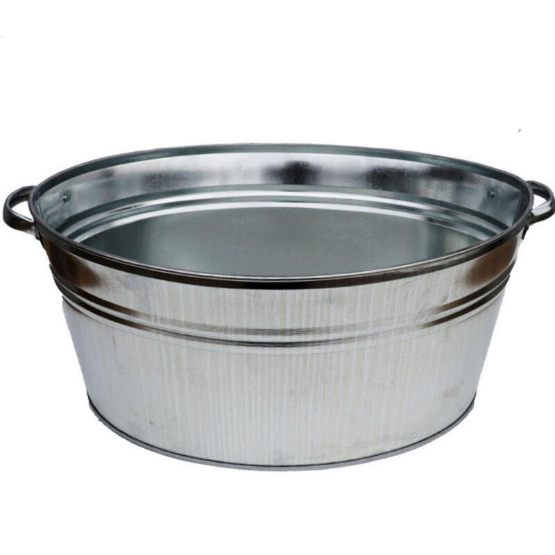 Flamingo Schale Zinkblech 56 x 46 cm silber