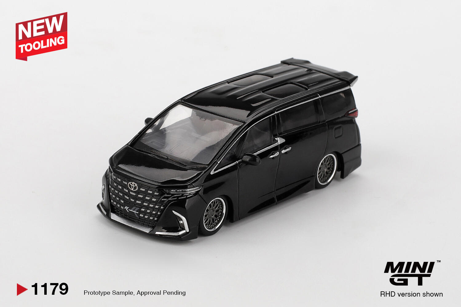 [Vorbestellbar] MINI GT - #MGT01179-L - Toyota Alphard 40 KUHL - Black - 1/64