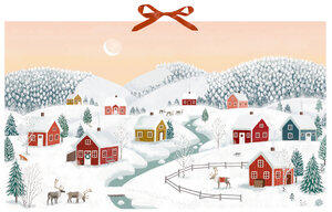 Schulte, Tina : Winterhäuser Wand-Adventskalender, Dimensions (L/H) : 58 x 34 cm