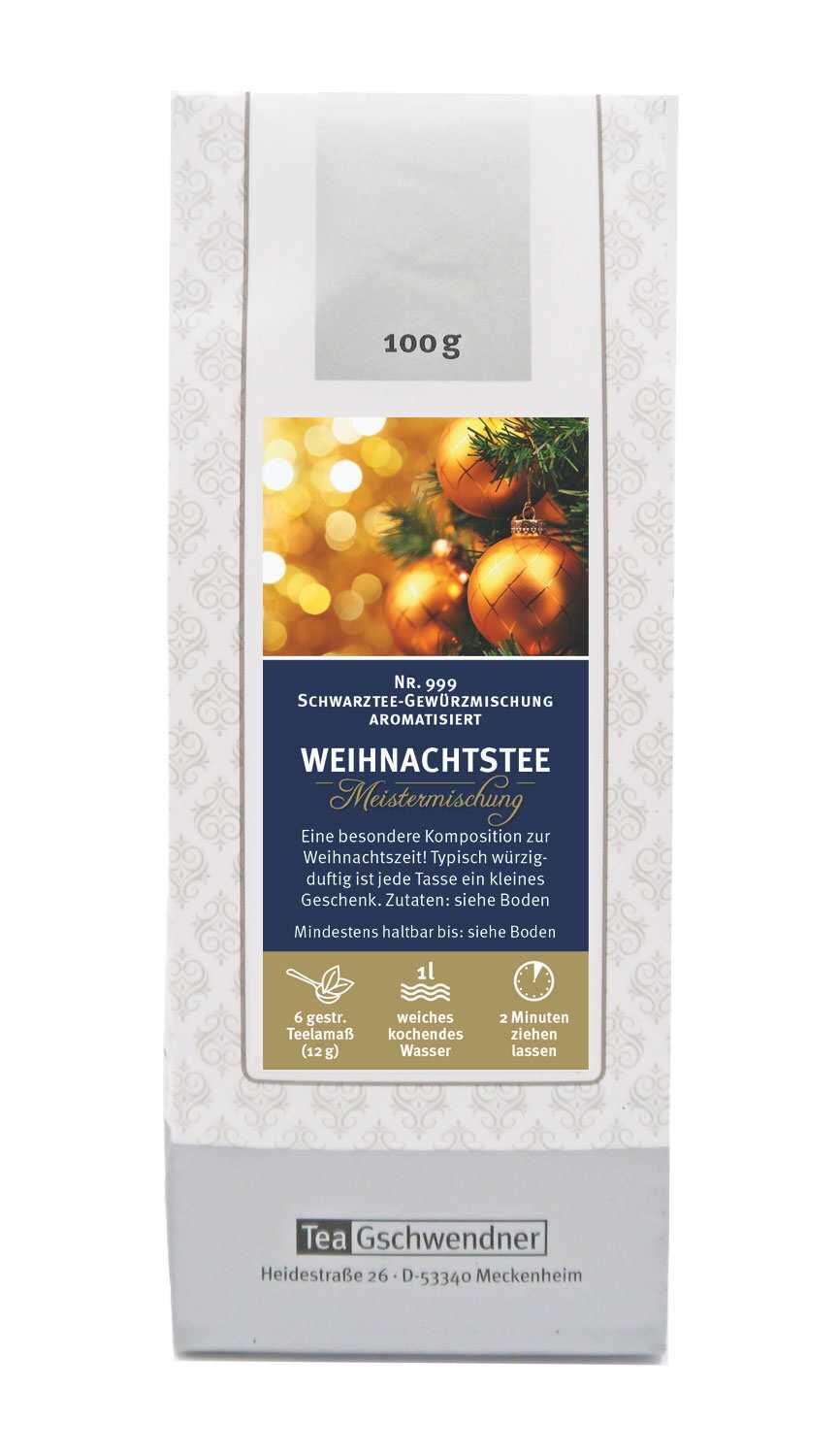 999 - Black tea flavored- Christmas tea master blend