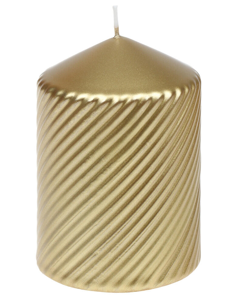 Steinhart pillar candle Brissago Ø 6.6 x 10 cm gold