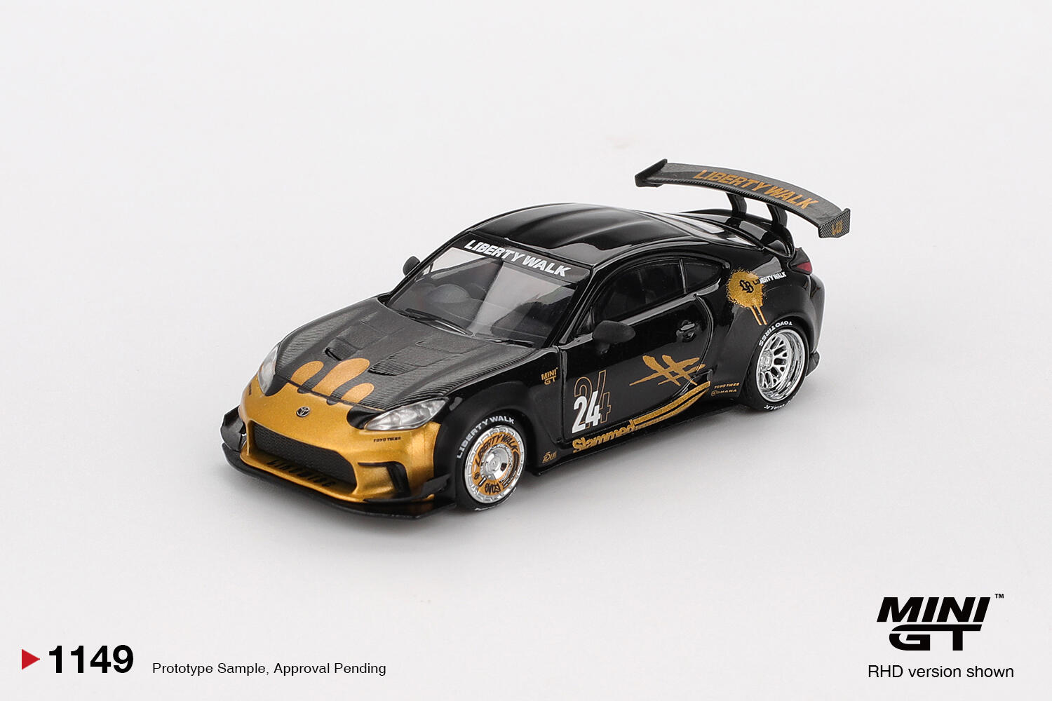 [En précommande] Mini GT - #MGT01149-R - Toyota GR86 LB★Nation - Noir / Or - 1/64