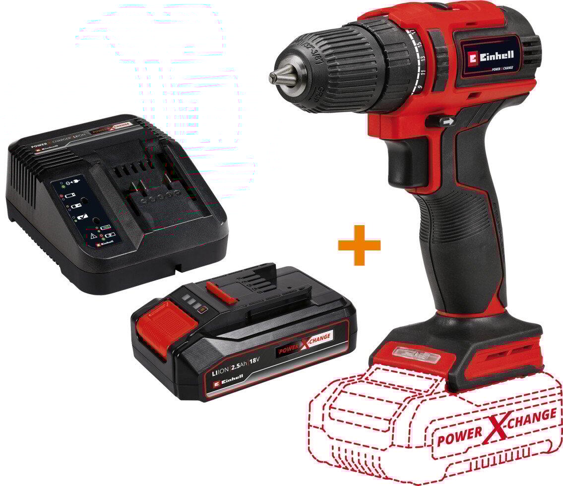 Einhell Akku-Bohrschrauber TE-CD 18/40 Li BL 18 V inkl. Akku & Ladegerät