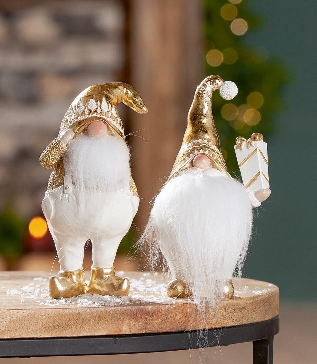 Santa Wichtel in gold and cream-white - 887 - Winter