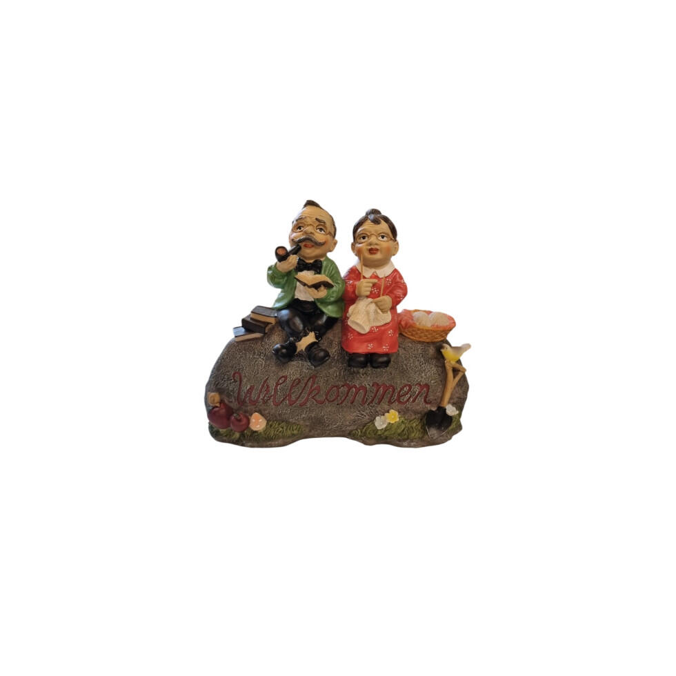 Decorative figurine Grandma and Grandpa Welcome, 26 x 10 x 31 cm, colorful