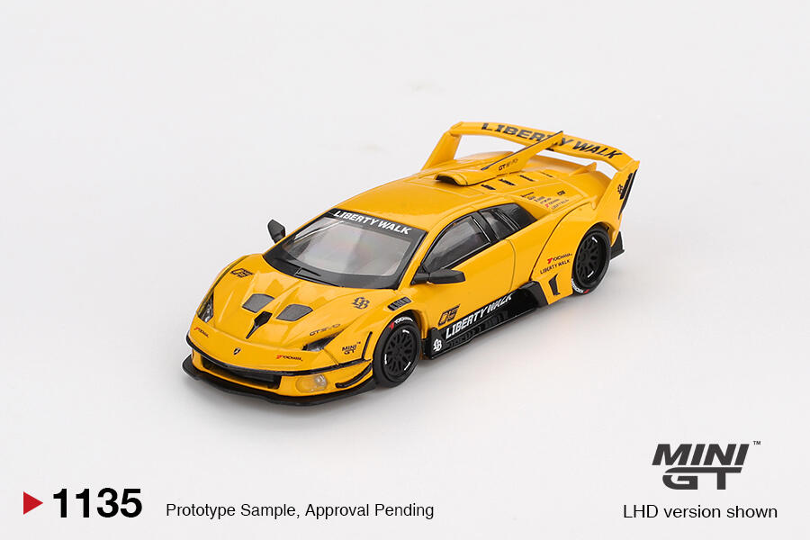 [Disponible en précommande] Mini GT - #MGT01135-L - LB-Silhouette WORKS MURCIELAGO GT Evo - Jaune - échelle 1:64