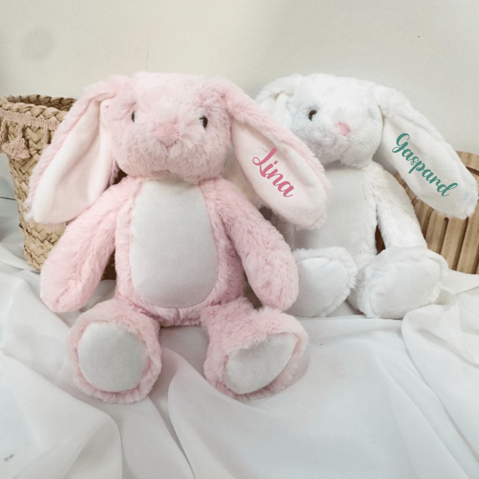 Bunji: Personalized Rabbit Plush with Name: Newborn/Birthday Gift