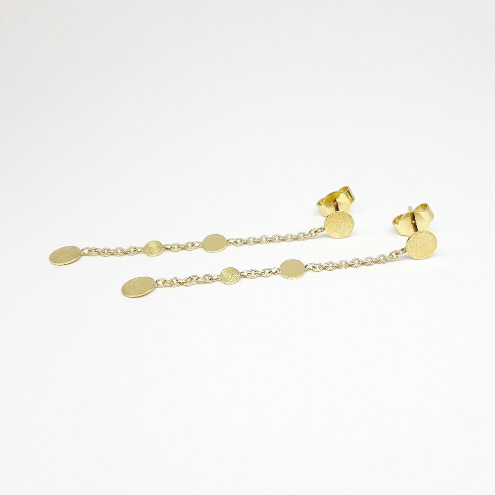 "round dots", boucles d'oreilles en or jaune 18kt.