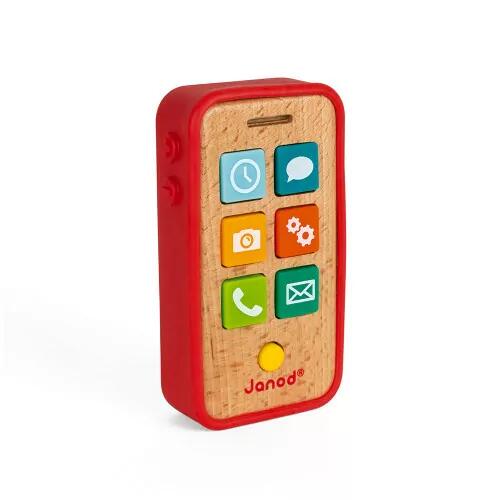Smartphone with features - wood in a silicone shell - JANOD