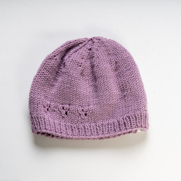 Baby- oder Kleinkindmütze, handgestrickt, Umfang ca. 40 cm