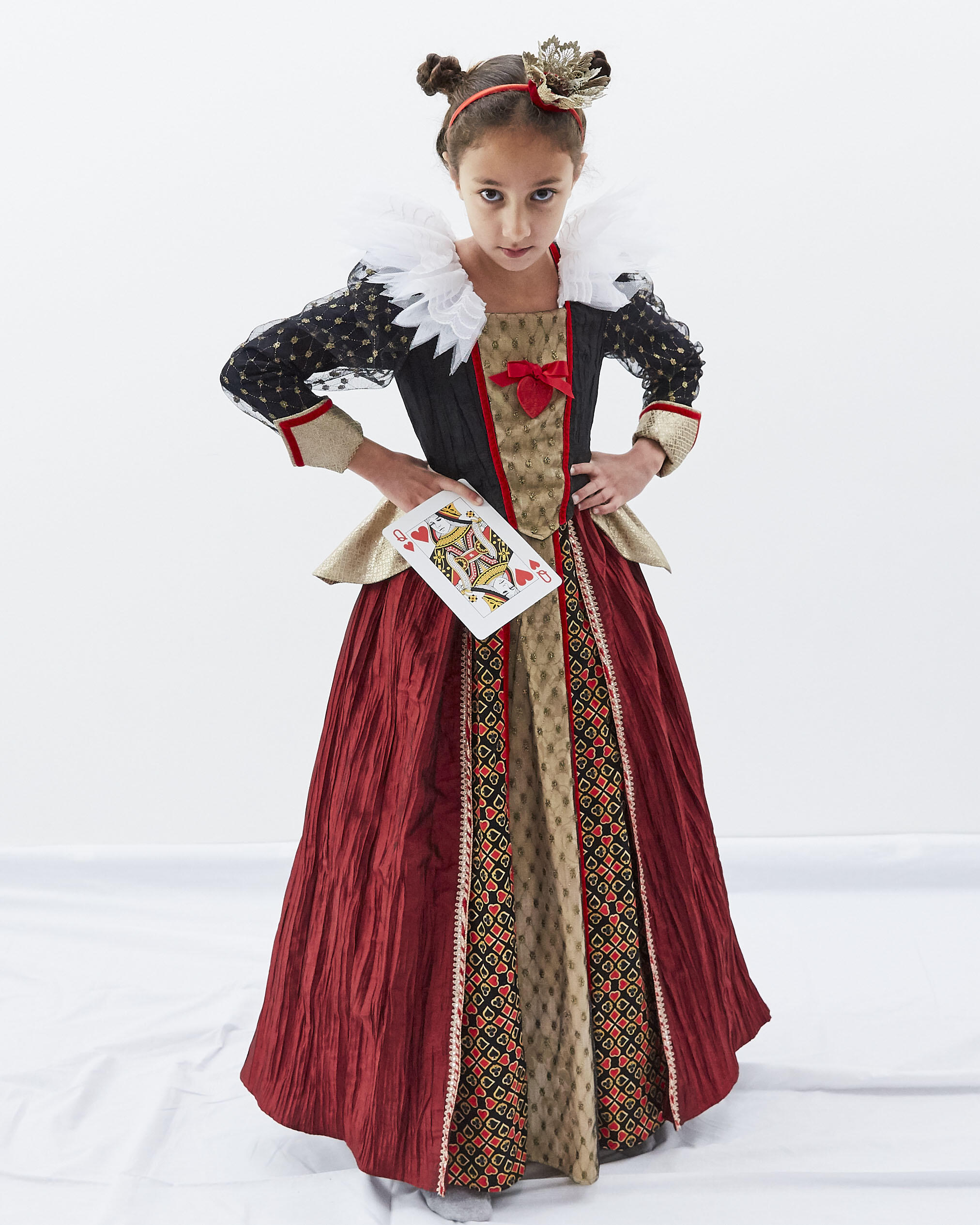 Herzkönigin Kostüm für Alice im Wunderland Königin Verkleidung zu Halloween