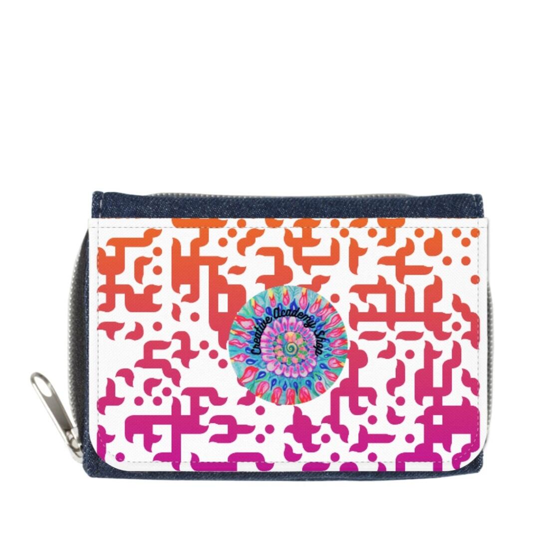 Geldbörse aus Jean Flower of Life