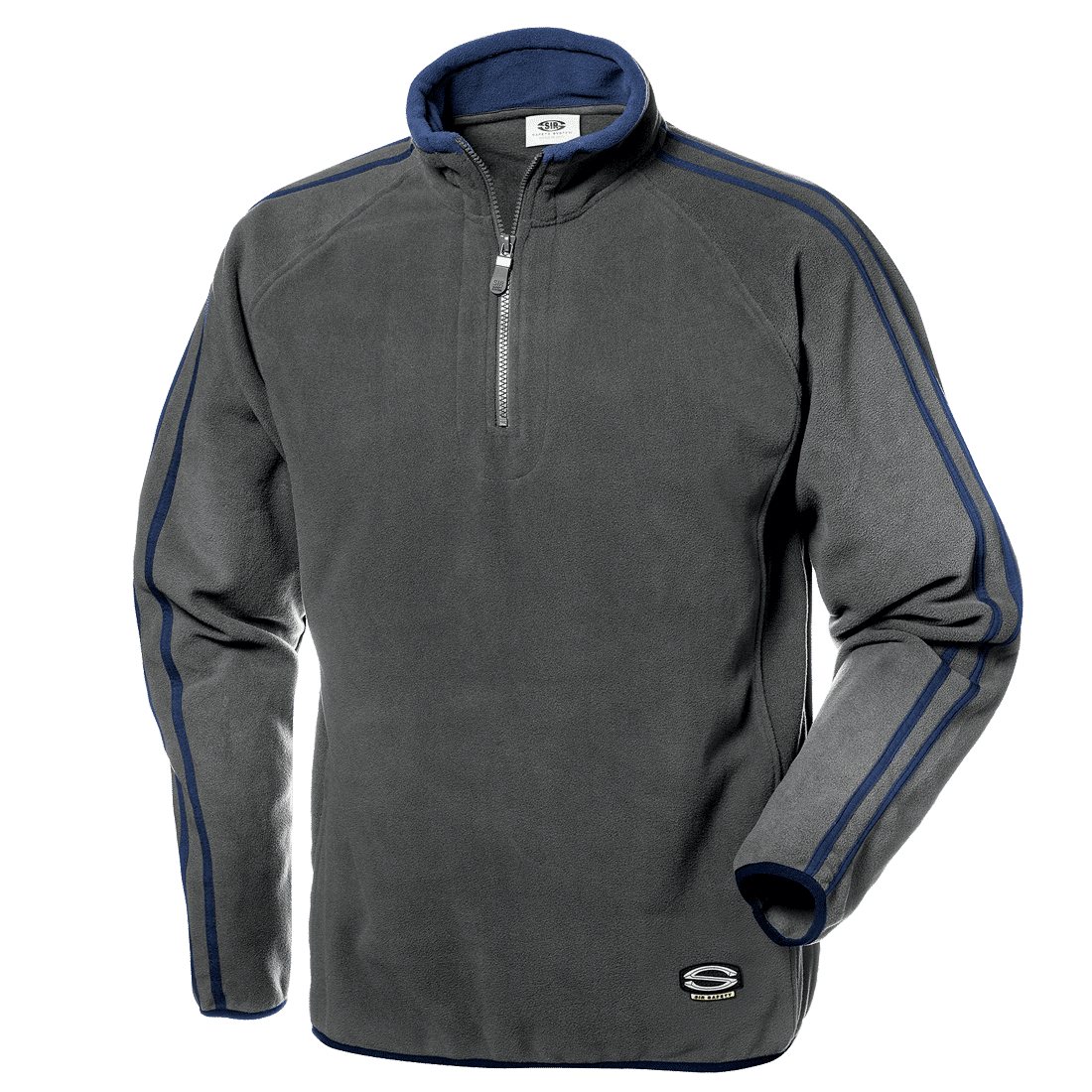 SirFlex microfleece, high-density fleece fabric, zipped stand-up collar, contrasting stripes, No. L