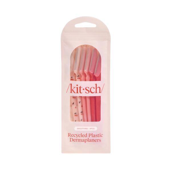Kitsch Set de 6 dermaplanes en plastique recyclé - motif cerisier assorti