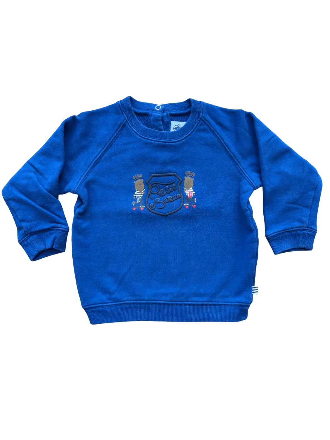 Petit Bateau sweat-shirt logo bleu (2 ans)