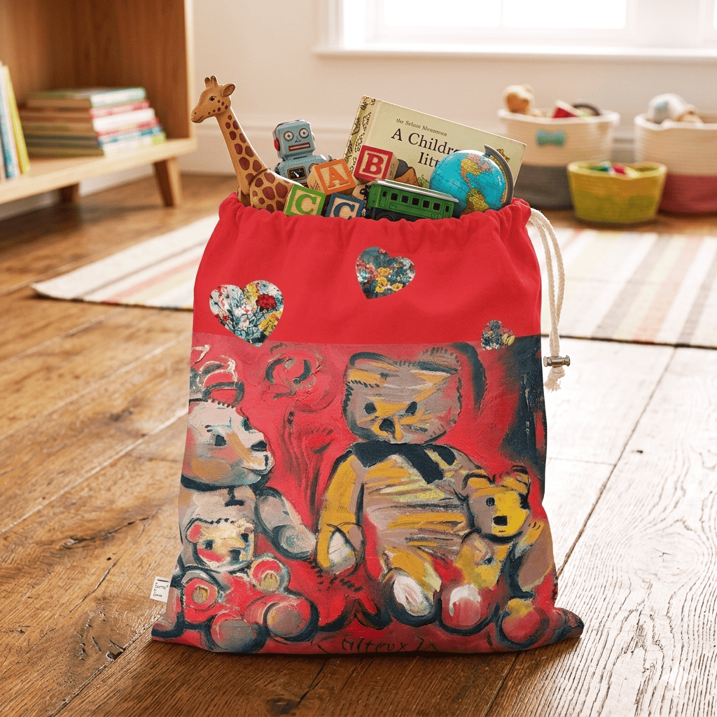 Handmade toy bag / laundry bag: Fluffy Dreams