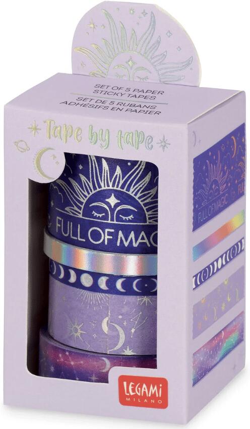 Set mit 5 Papier Klebebändern - Magic
