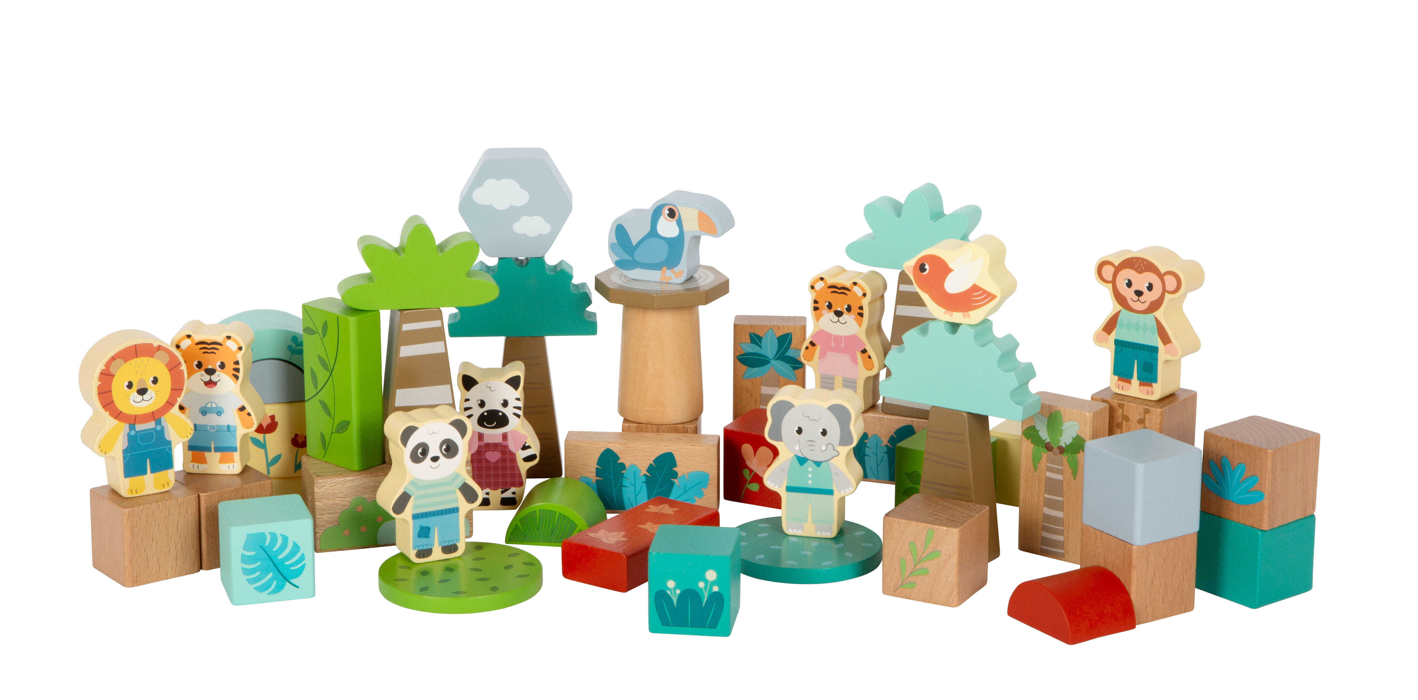 Holzbausteine "Jungle Friends" - Small foot 12768