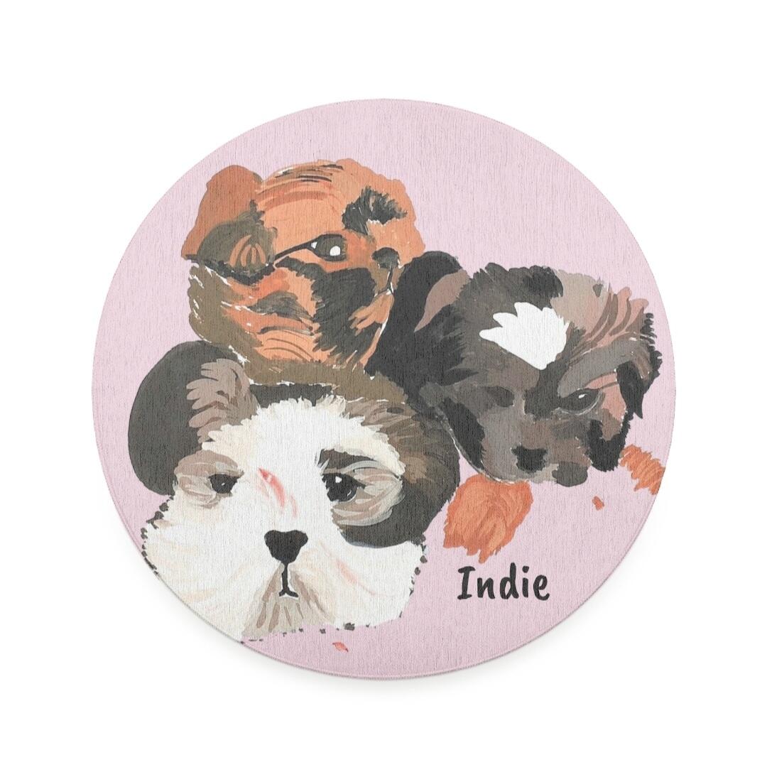 Tapis personnalisé pour la chambre d'enfant : Miss Indie (Ø 152 cm)