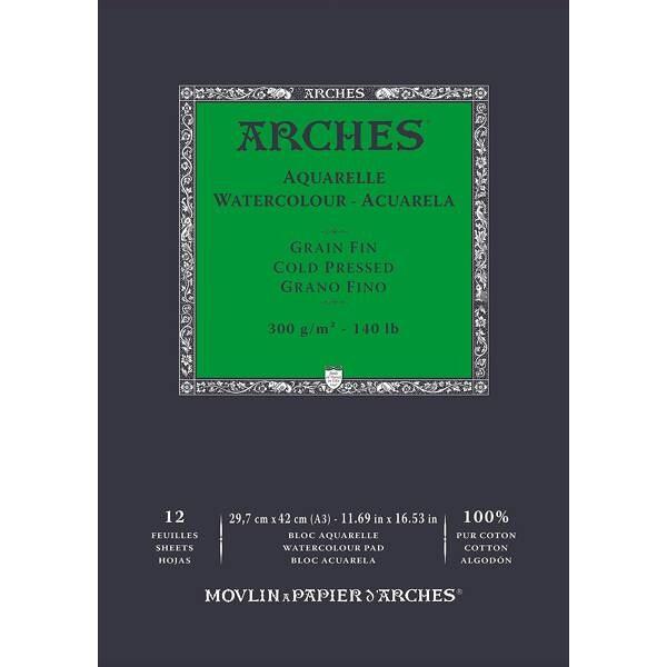 Bloc papier aquarelle Arches 300g/m² - Papier aquarelle