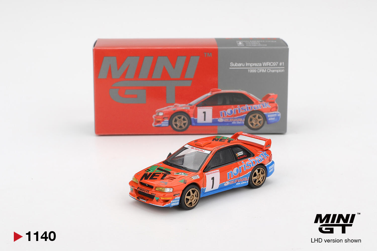 Mini GT - #MGT01140-L - Subaru Impreza WRC97 #1 - 1999 DRM Champion - 1/64