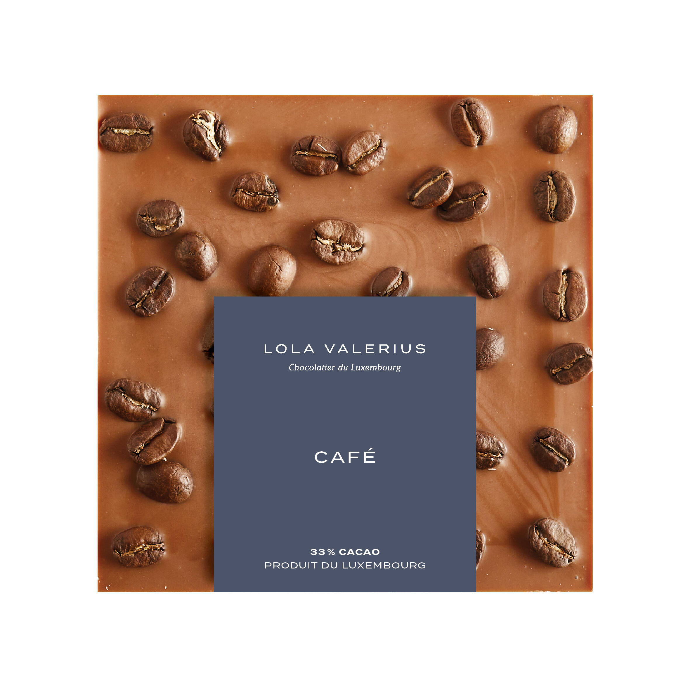 Milk chocolate bar 33% &amp; roasted coffee beans