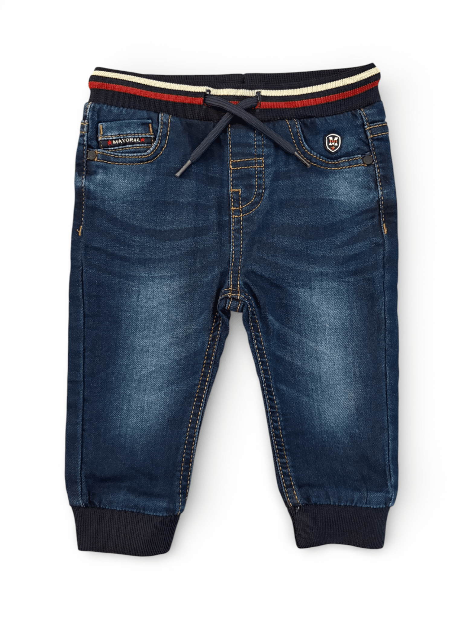 Mayoral blaue Denim-Jogger-Jeans (6M)