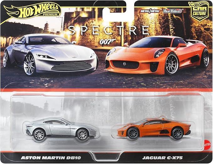 Hot Wheels Premium - #HBL96 JBL04 - Aston Martin DB10 & Kagiar C-X75 - Spectre - James Bond 007 - Car Culture - 1/64