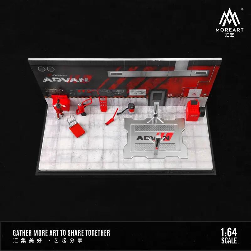 MoreArt - 1/64 Advan auto repair shop scene (MO641057)