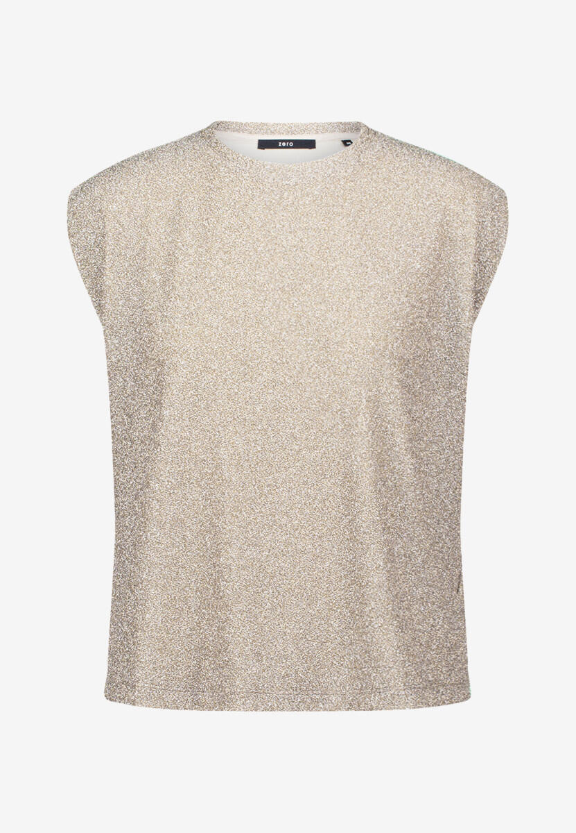 T-shirt pailleté à col rond