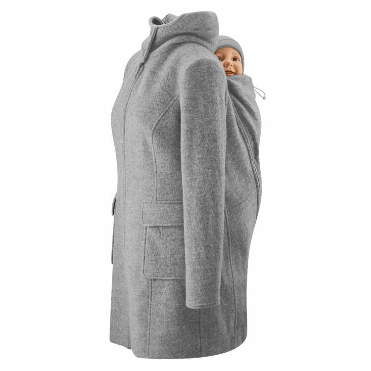 Manteau de grossesse et de portage en laine Mamalila – Manteau à