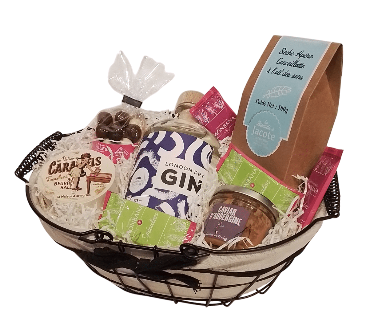 Corbeille Cadeau / Panier Garni Gin "London Dry" 