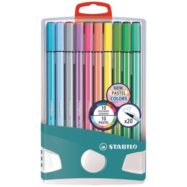 STABILO Pen 68 Premium Fibre Tip Pens ColorParade Pack of 20