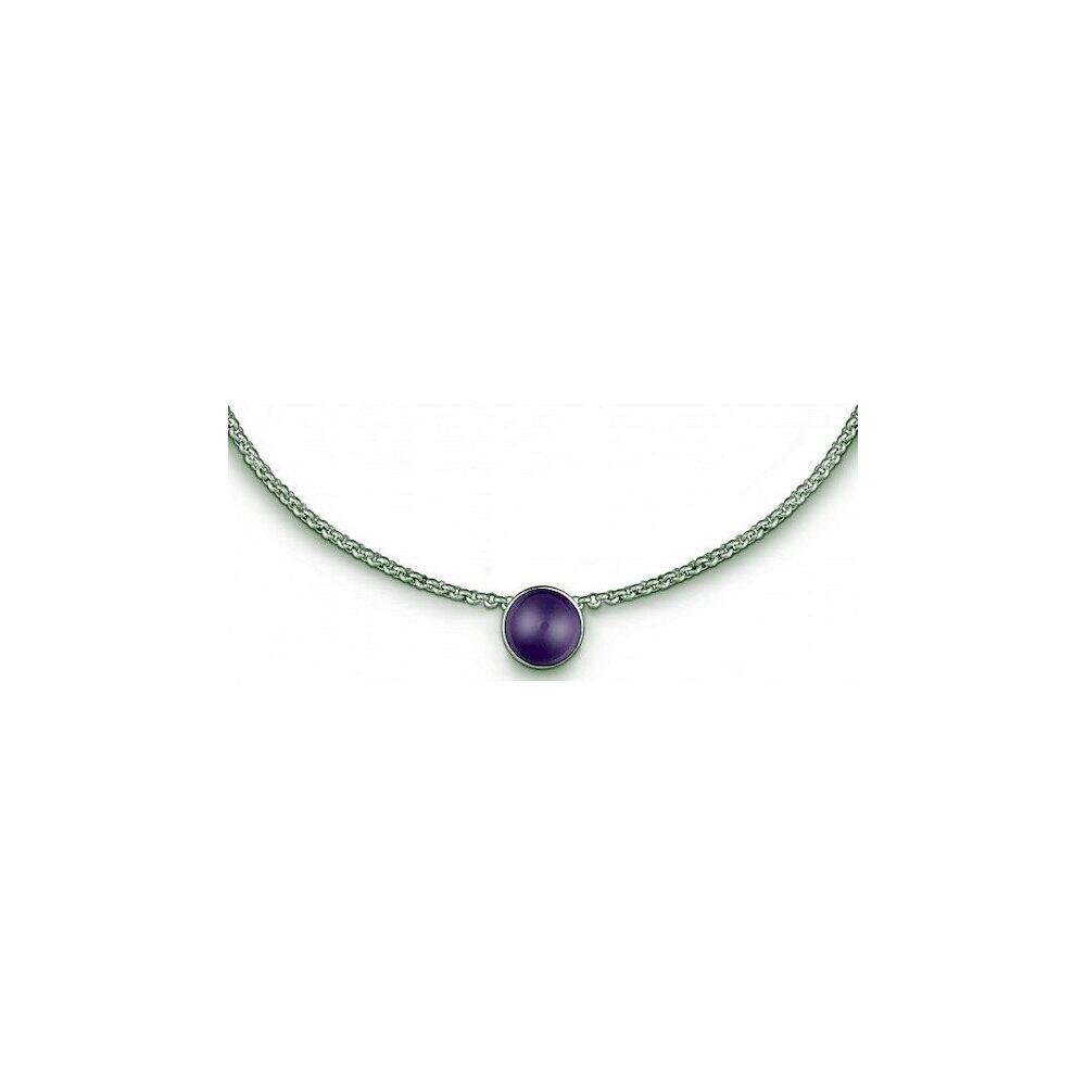 QUINN - Women's Necklace - 925 Sterling Silver - Gemstone - Amethyst - 27080933