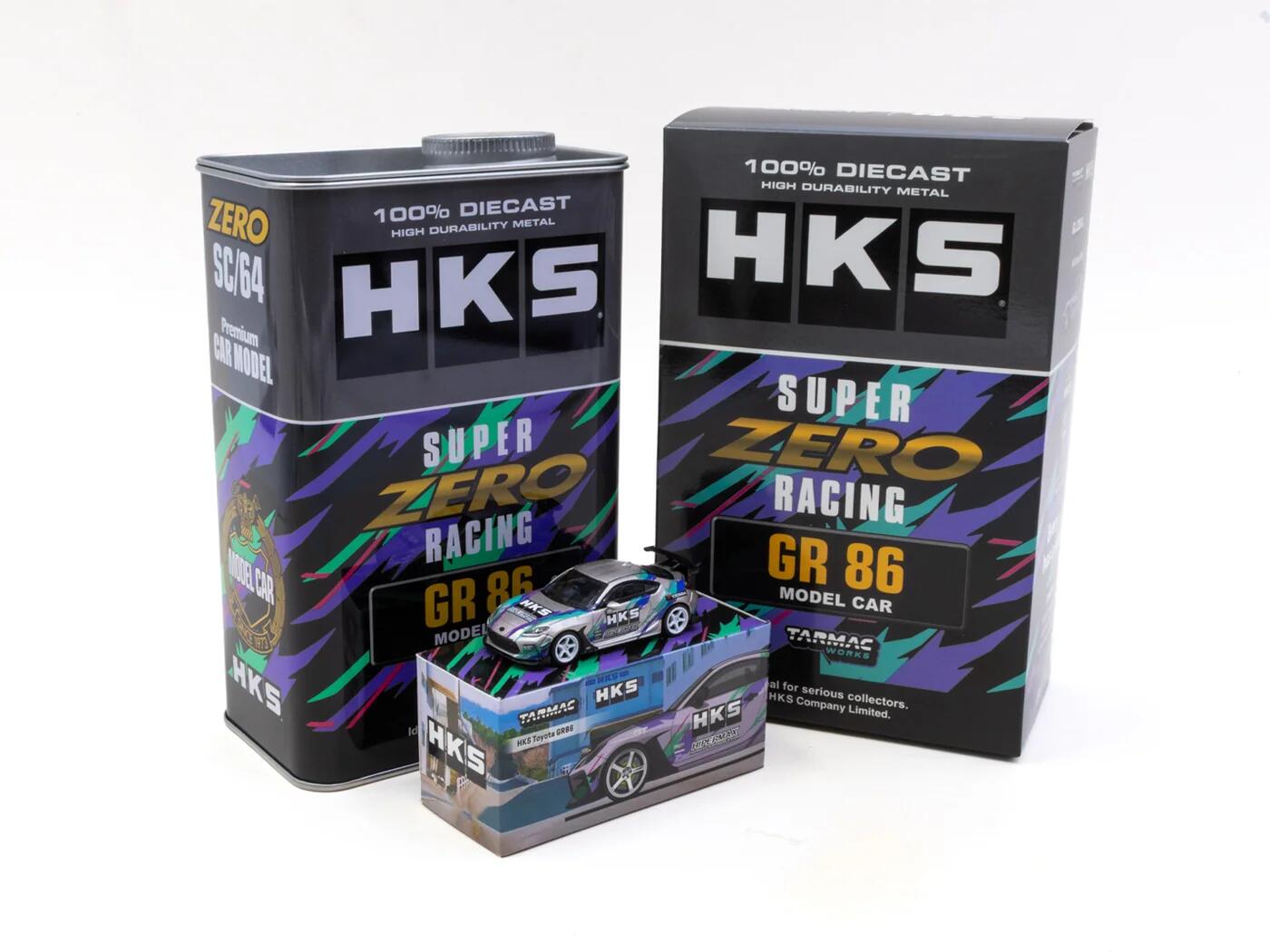 Tarmac Works - #T64G-038-GY - HKS Toyota GR86 - grau - 1/64