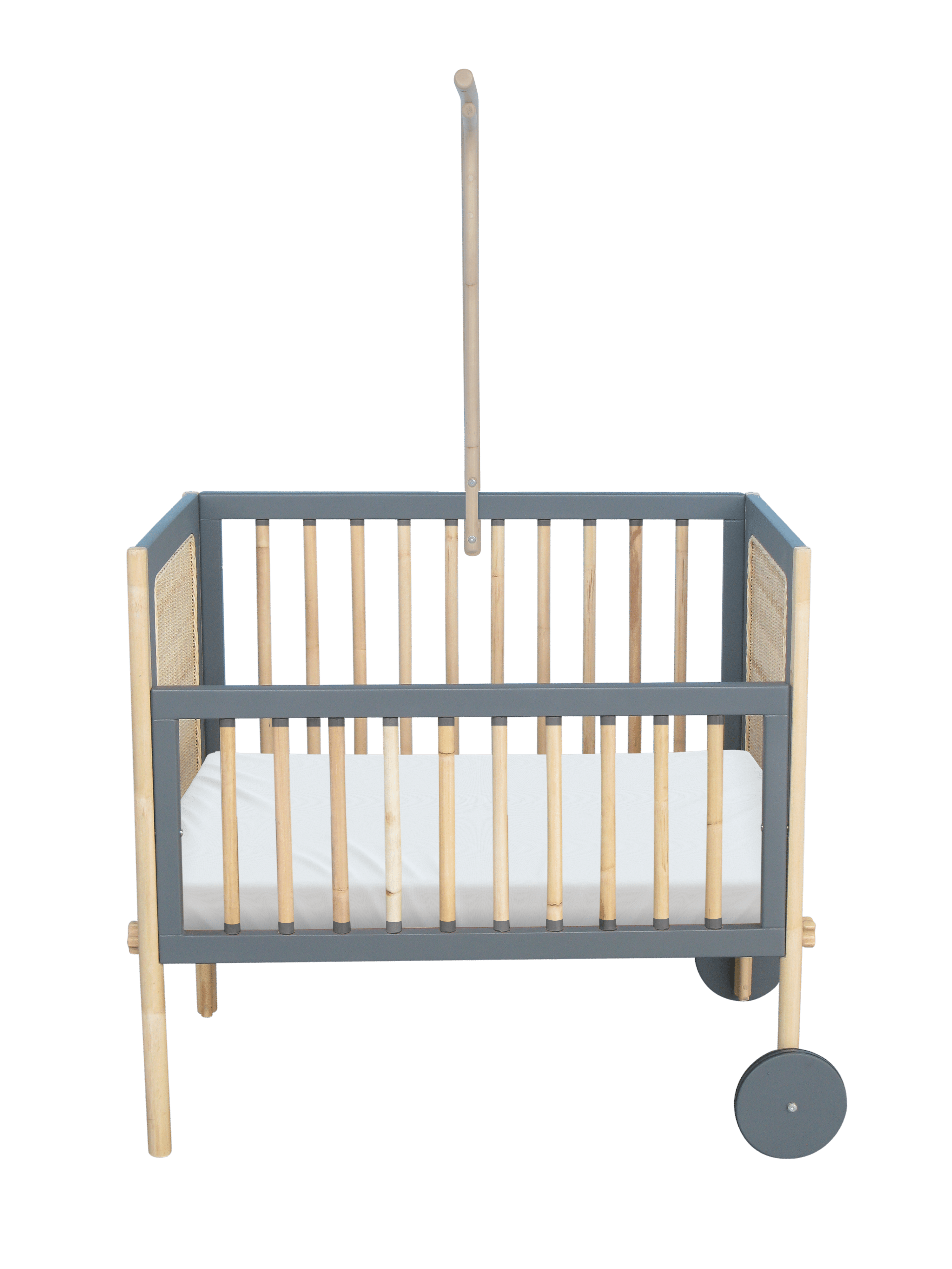 Théo Bébé Co-Sleeping Cradle Oceania Grey Bedside Crib Letzshop