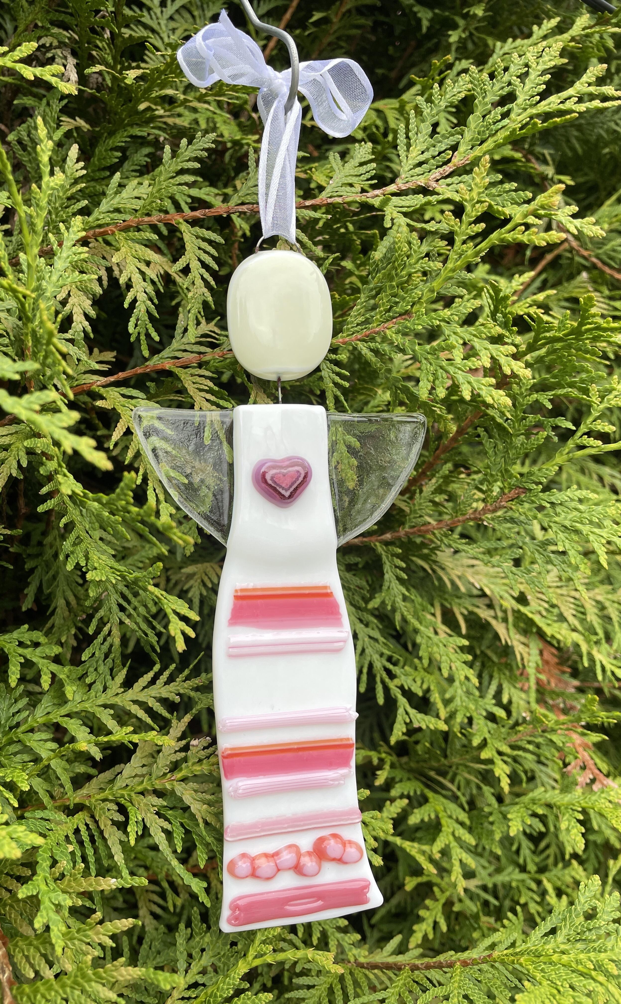 Angel, handcrafted from glass with fused Millefiori - Design 19, one-of-a-kind