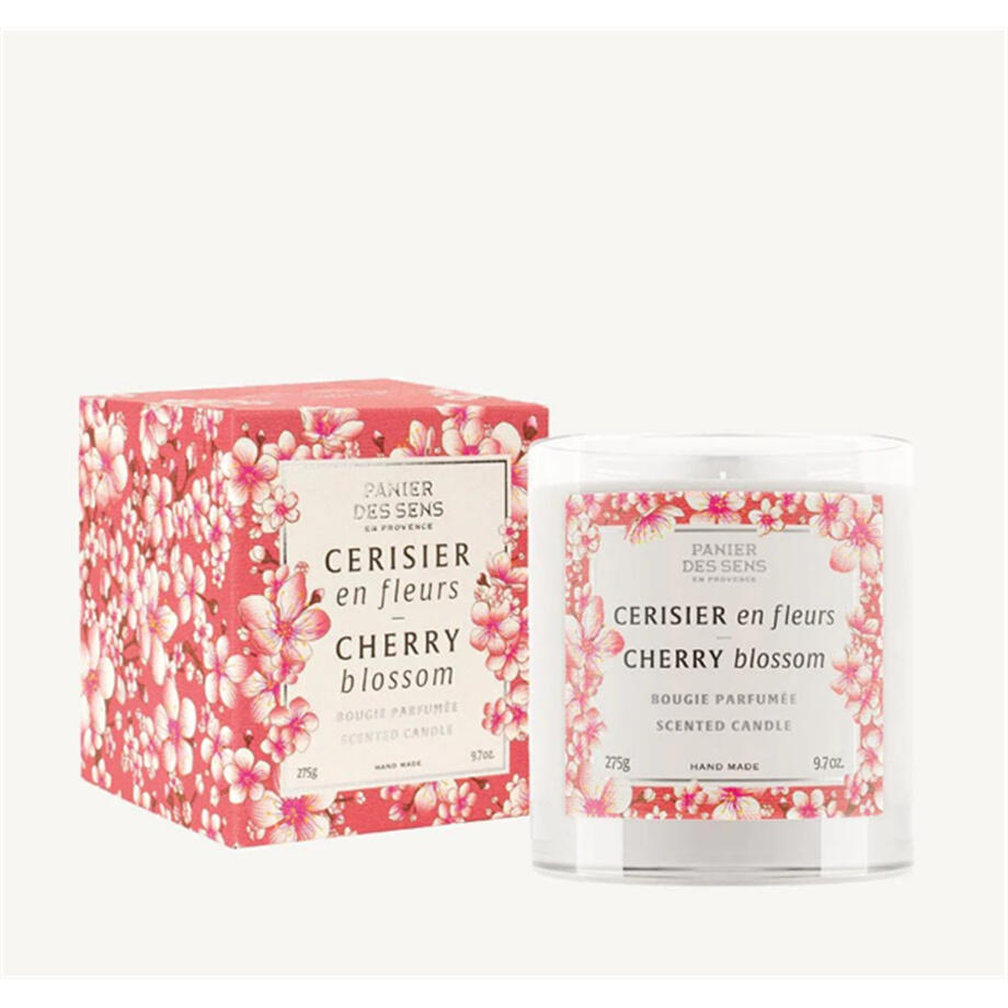 Bougie parfumee cire vegetale - Parfum Cerisier en Fleurs, 275 g