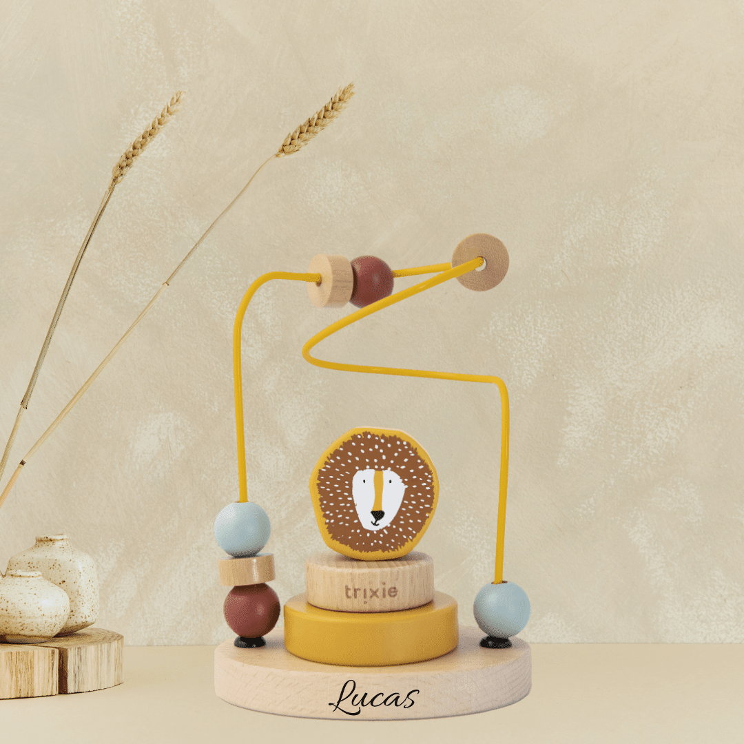 Labyrinthe de perles en bois: M. Lion