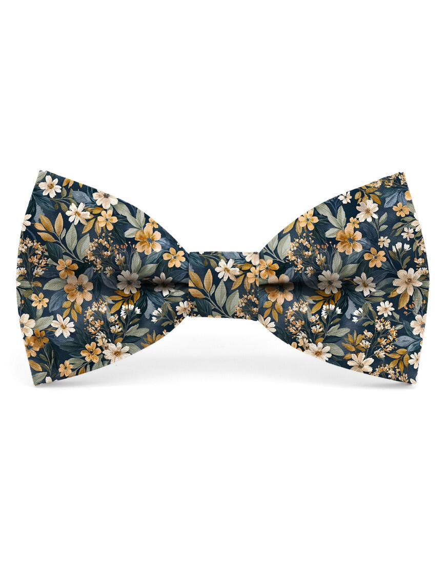 Noeud papillon à motif fleuri