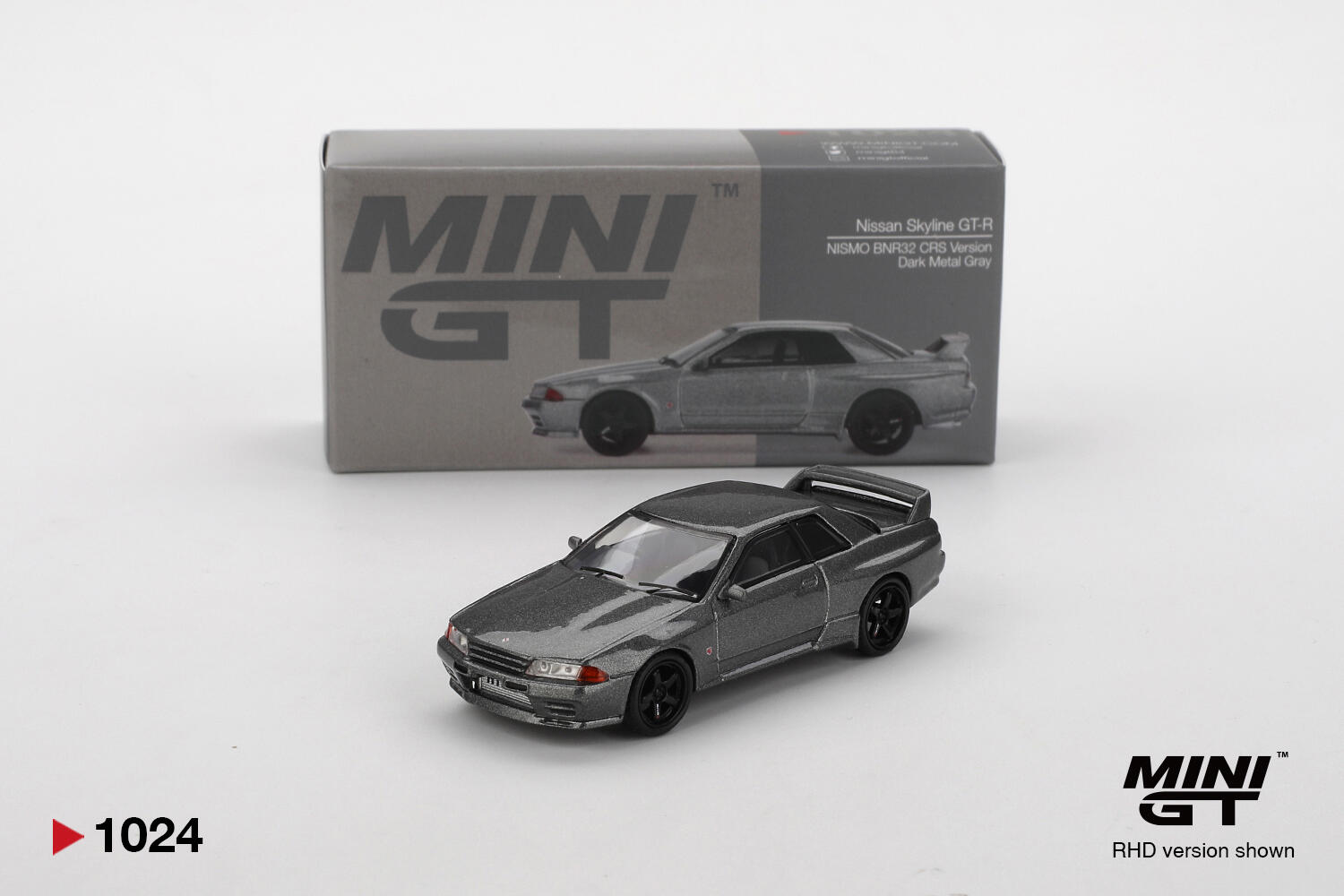 Mini GT - #MGT01024-R - Nissan Skyline GT-R (NISMO BNR32 CRS Version) - Gris métallisé foncé - Échelle 1:64