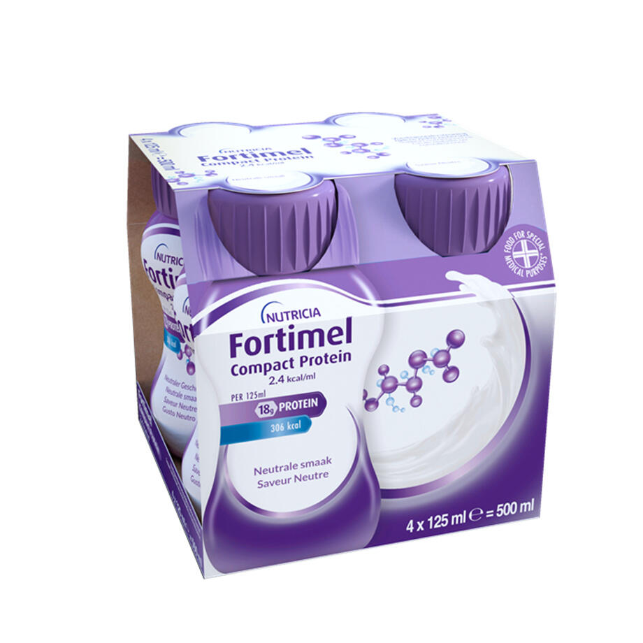 Fortimel Compact Protein 2,4 kcal, Arome Neutre, 4 x 125 ml