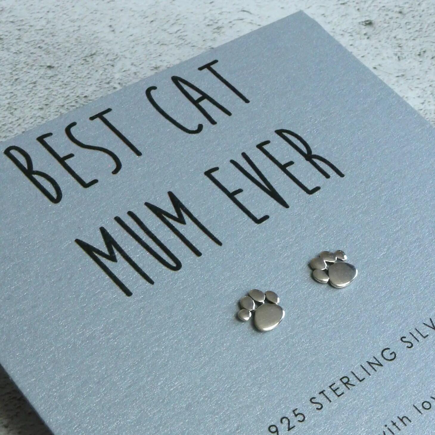 Cat Paw Sterling Silver Earrings