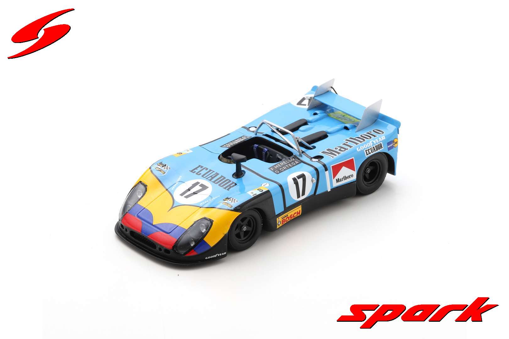 Miniature Spark 1/43 - Chevron B36 N°27 - 24H Du Mans 1976 - Servanin & Ferrier - Résine