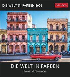 Die Welt in Farben Postkartenkalender 2026 - Kalender mit 53 Postkarten Die schönsten Motive aus Landschaft, Architektur und Tierw