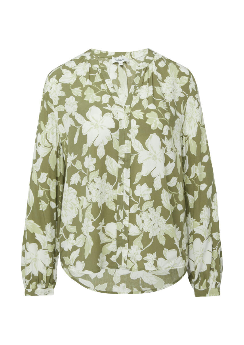 Blouse fluide en viscose à fronces